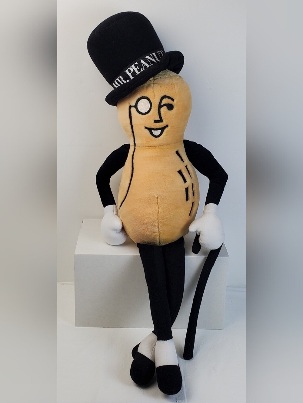 Planters Vintage 1991 Mr Peanut 26" Stuffed Plush Mascot Collectors Item - GUC
